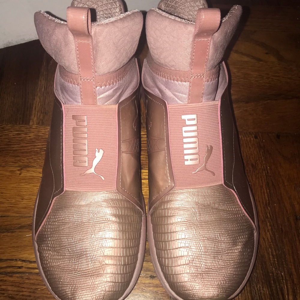 Rose Gold Puma Shoes , High Top